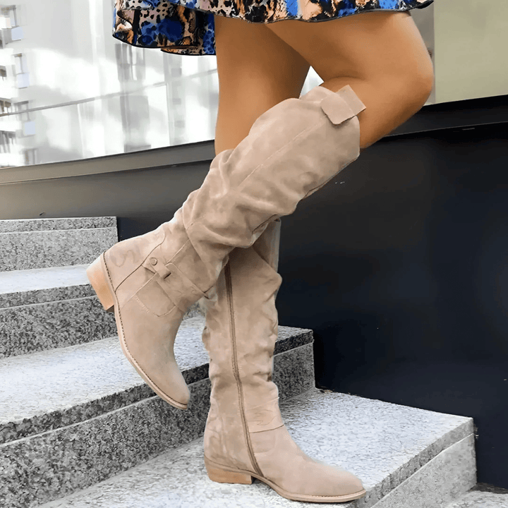 Elly | Stylish Suede Knee Boots
