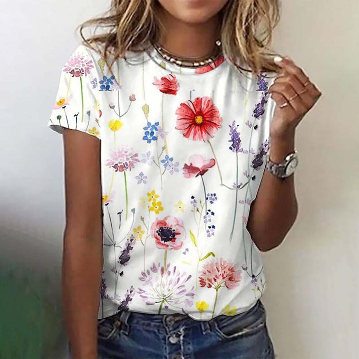 Vintage Floral Print T-Shirt