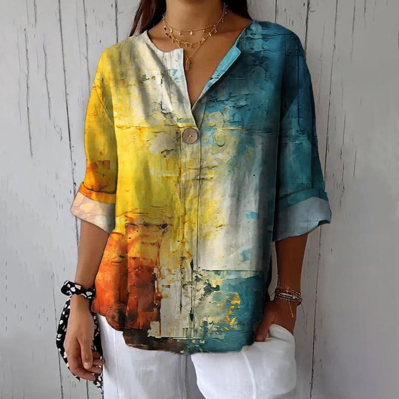 Vintage Blouse with Color Gradient