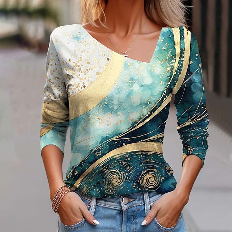 Vintage T-Shirt with Gradient Dots