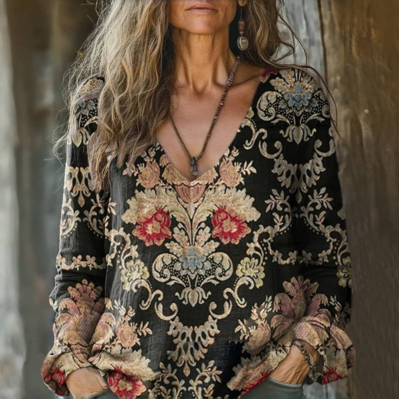 Vintage T-Shirt with Ethnic Print