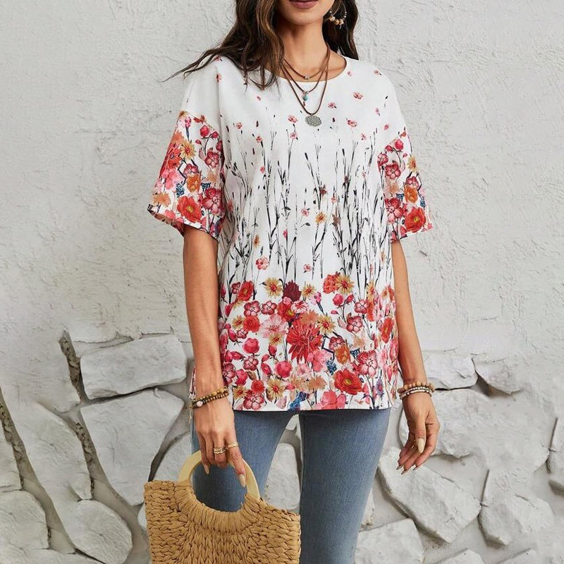 Vintage Floral Print T-shirt