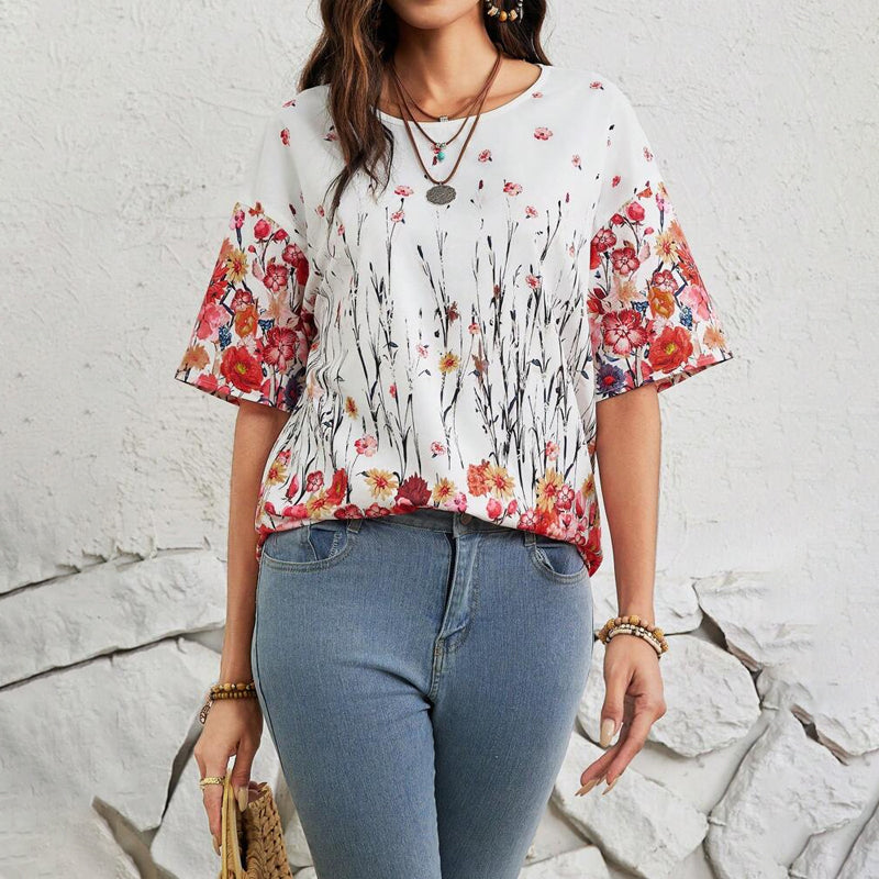 Vintage Floral Print T-shirt