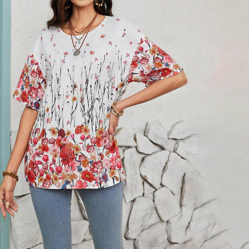Vintage Floral Print T-shirt
