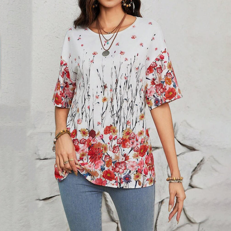 Vintage Floral Print T-shirt