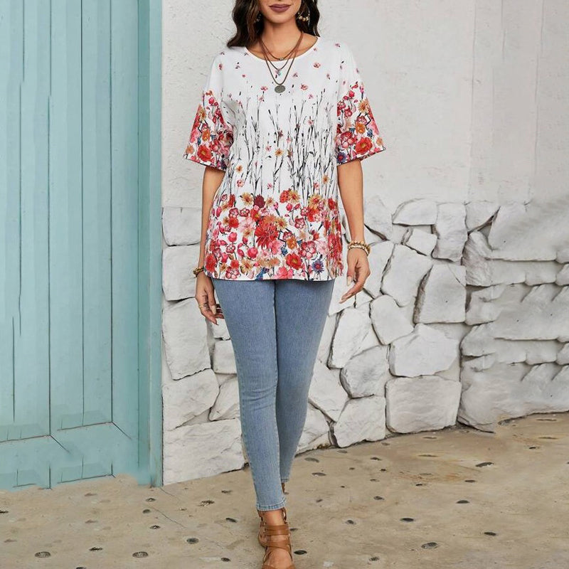 Vintage Floral Print T-shirt