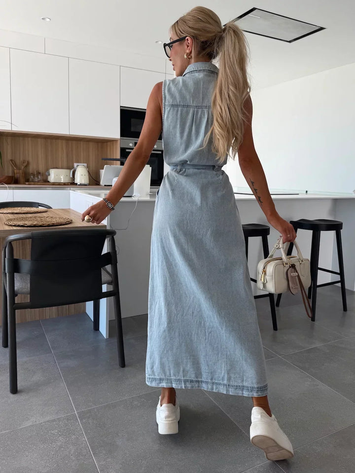 Isabelle | Long denim dress