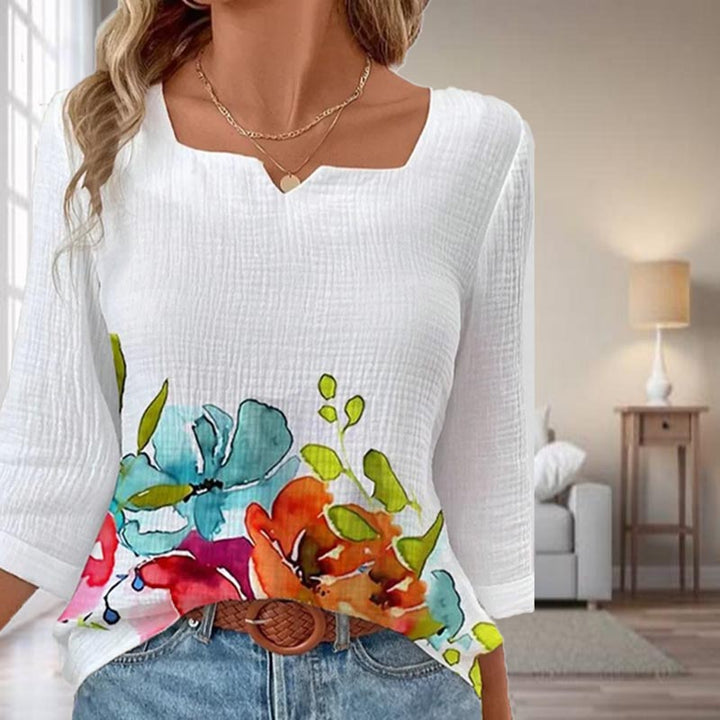 Casual Blouse with Floral Print
