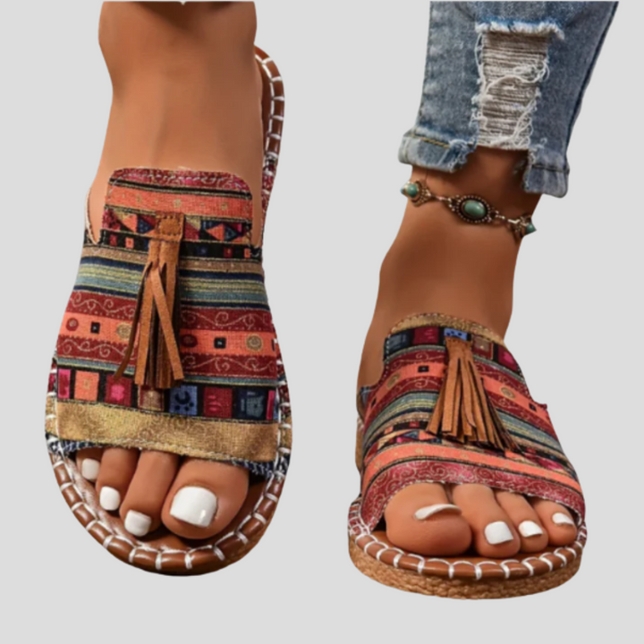 Sofie™ | Boho Fringe Sandals