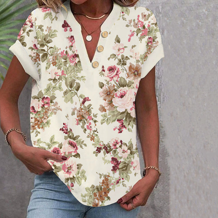Casual Blouse with Floral Print