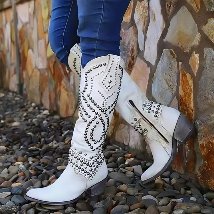 Mary | Western Knee-High Boots