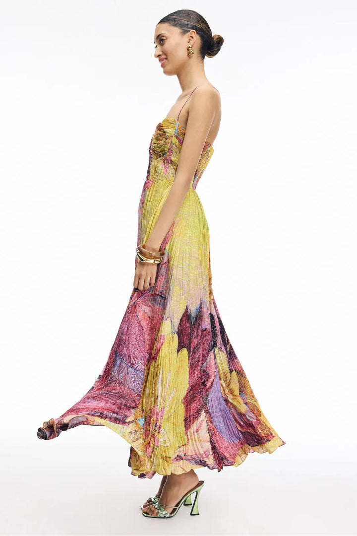 Kiara | Multicolor Ikat Print Maxi Dress