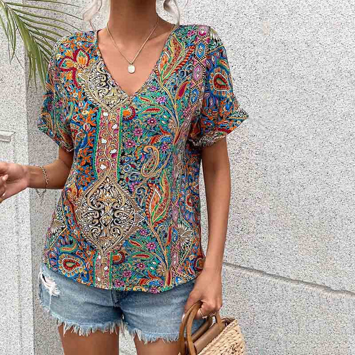 Vintage T-Shirt with Ethnic Print