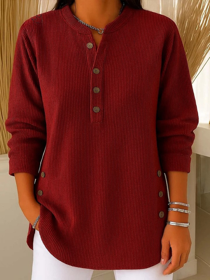 Celesta | Soft Textured Button Tunic