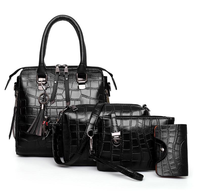 Olivia™ Classic Elegance | Modern 4-Piece Leather Bag Set