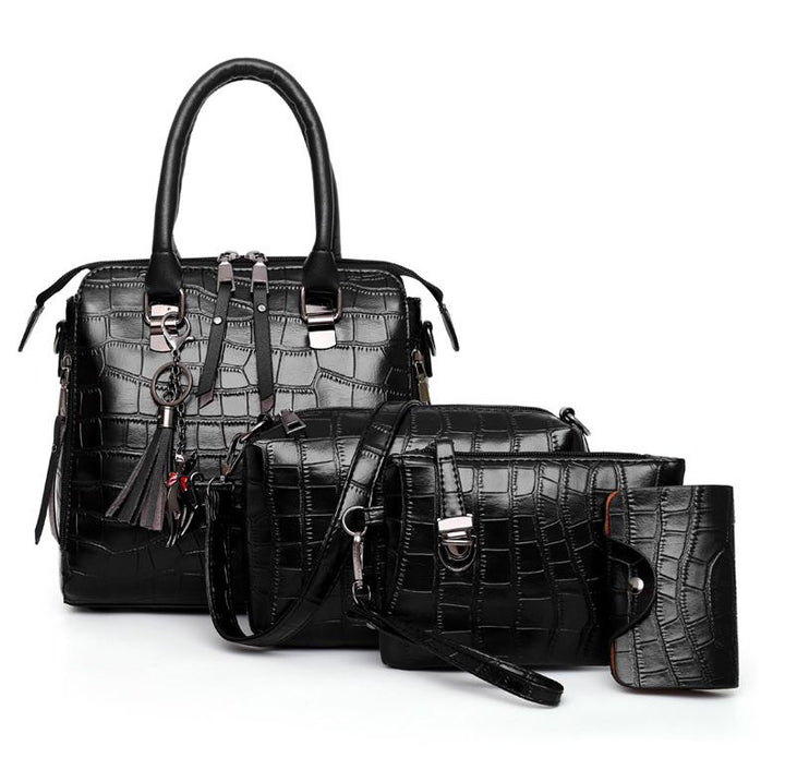 Olivia™ Classic Elegance | Modern 4-Piece Leather Bag Set