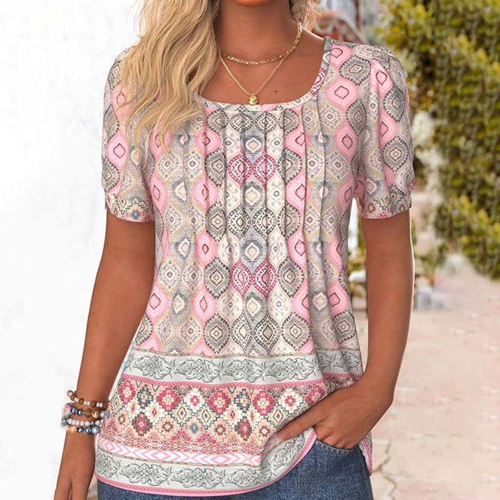 Vintage Blouse with Ethnic Print