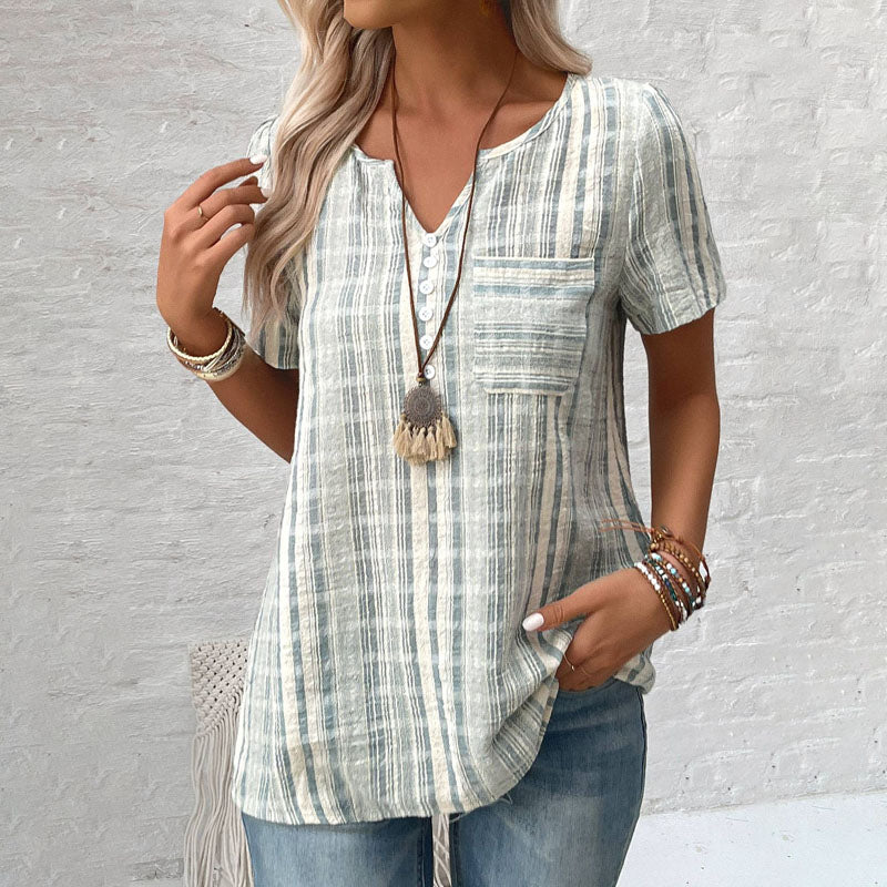 Casual Striped Blouse