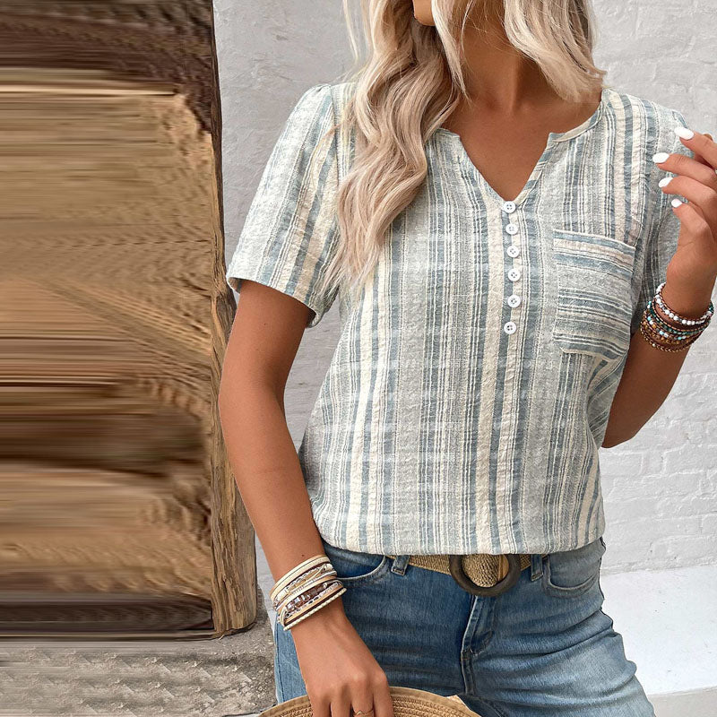Casual Striped Blouse