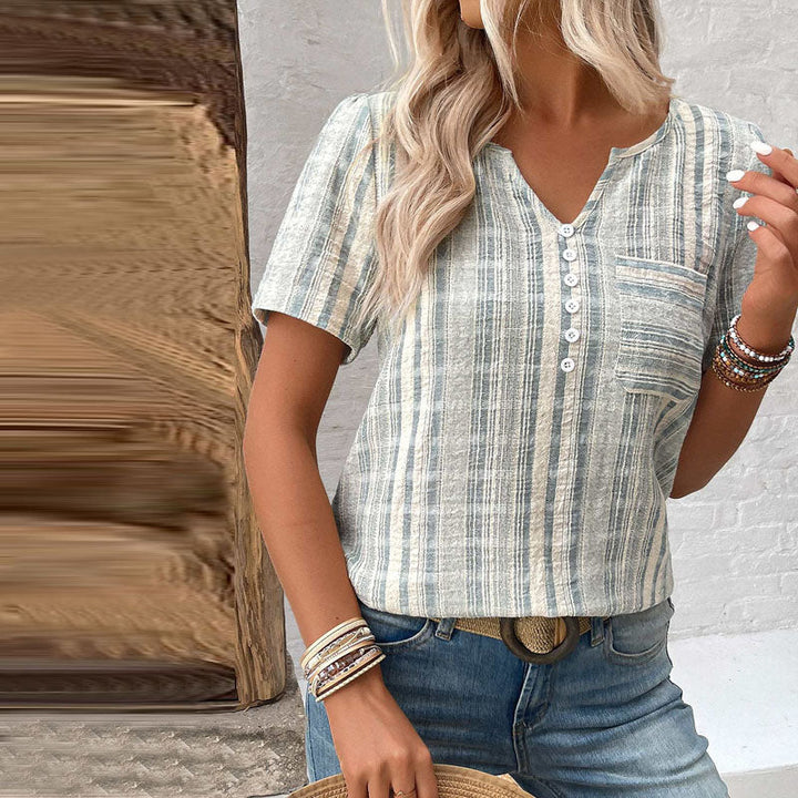 Casual Striped Blouse