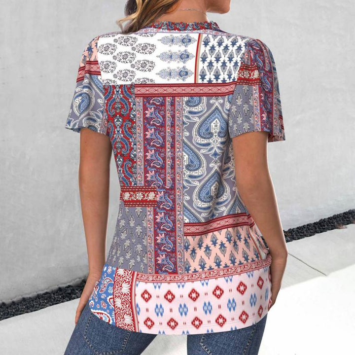 Vintage Blouse with Ethnic Print