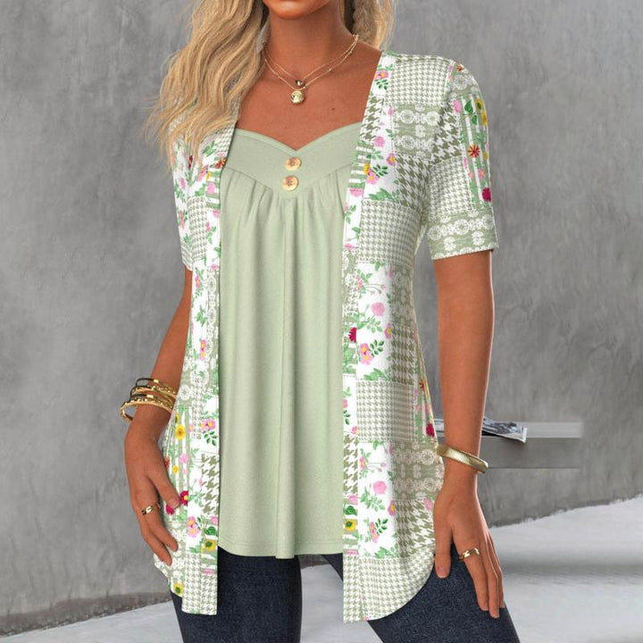Elegant Floral Print Blouse