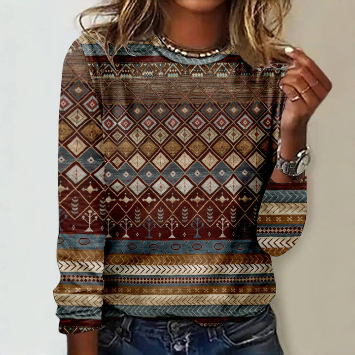 Vintage T-Shirt with Ethnic Print