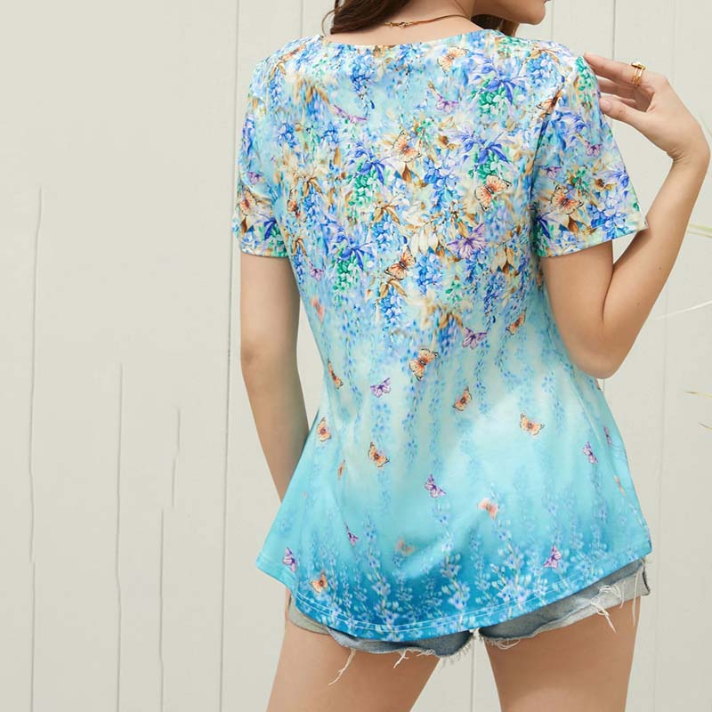 Casual Butterfly Print T-shirt