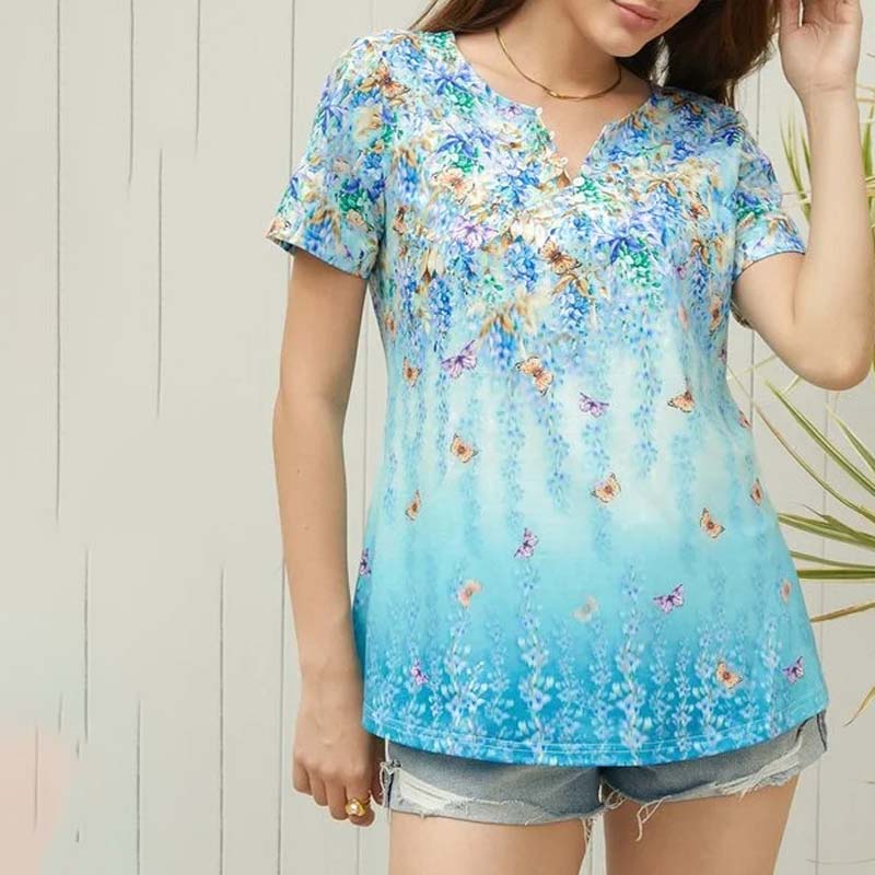 Casual Butterfly Print T-shirt
