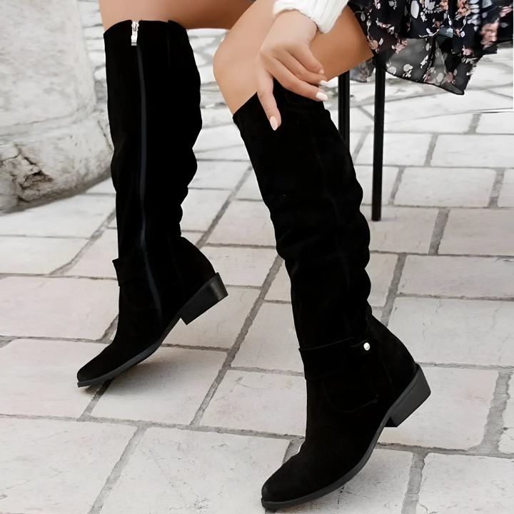 Elly | Stylish Suede Knee Boots
