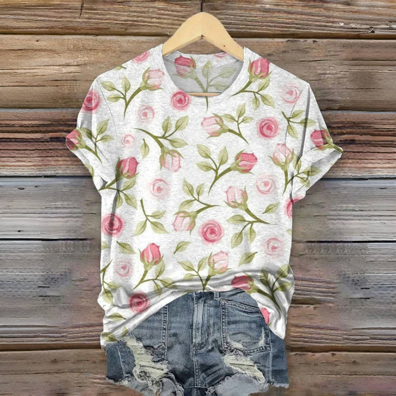 Vintage Floral Print T-Shirt