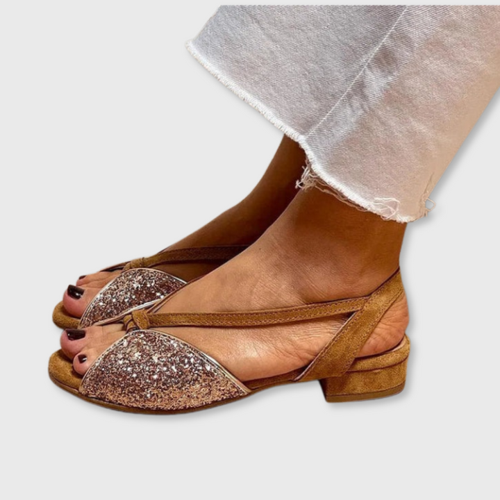 Julia™ | Flat Glitter Sandals