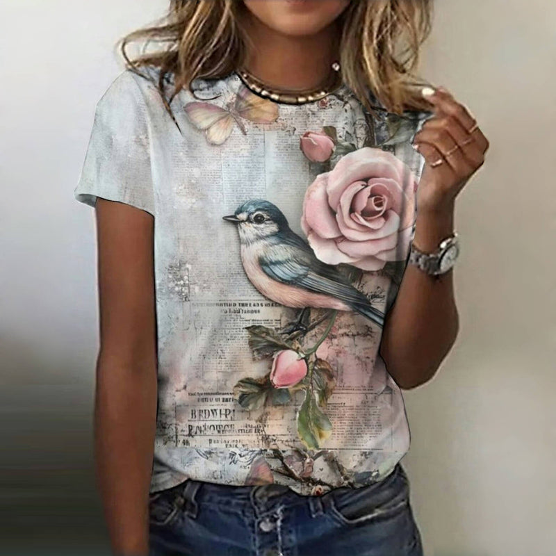 Vintage Floral Print T-shirt