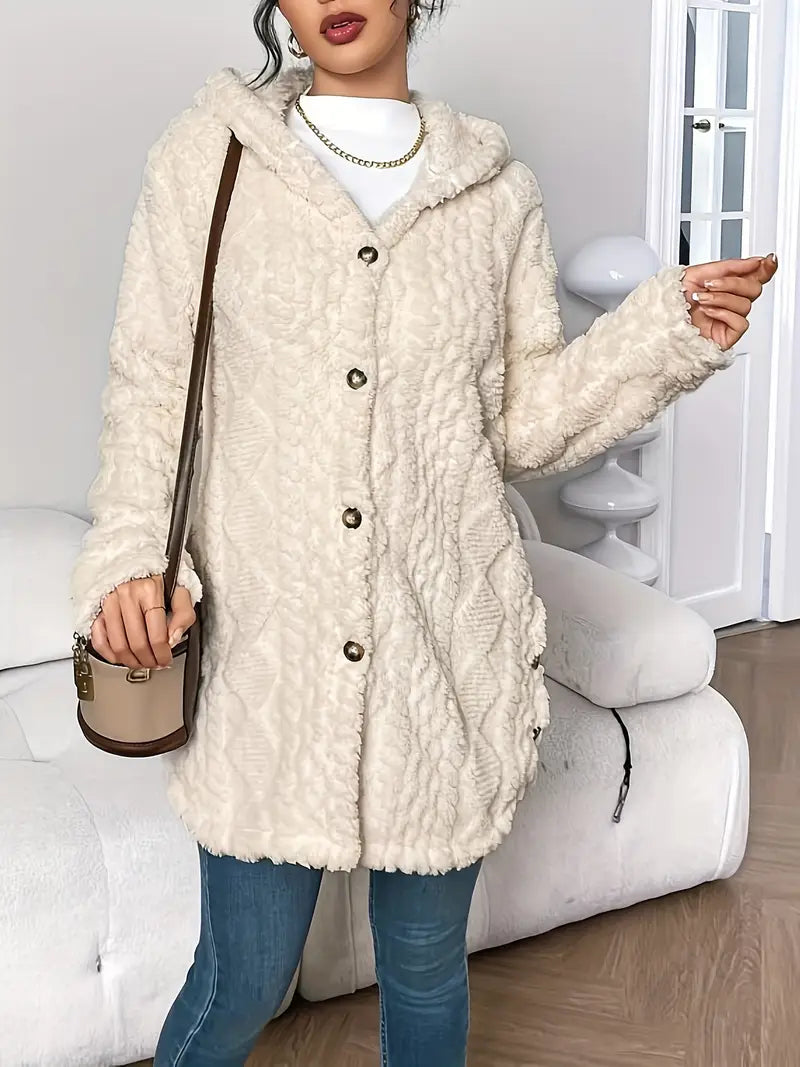 Elise | Plush Hooded Cardigan