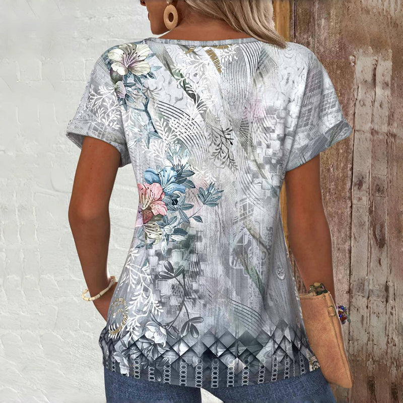 Vintage Floral Print T-Shirt