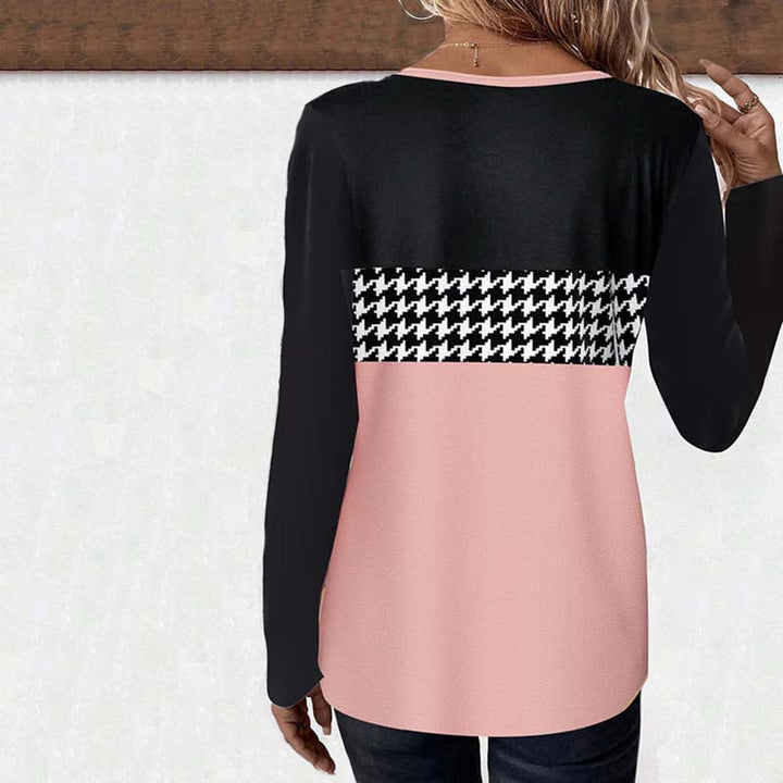 Casual T-shirt with color panels