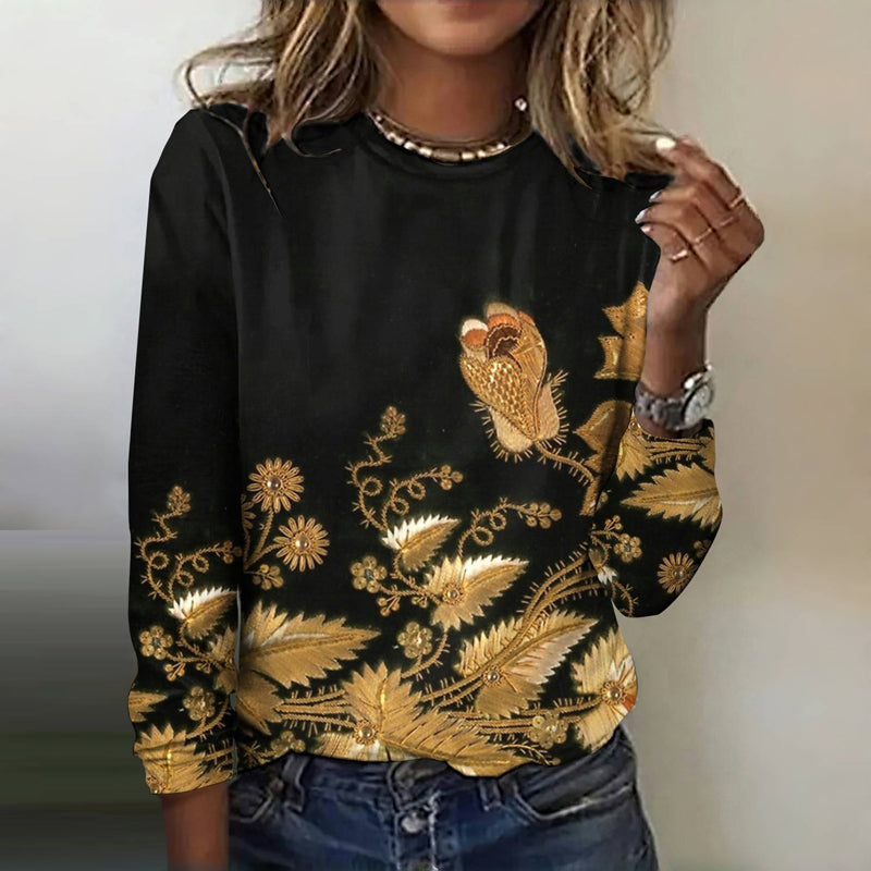 Vintage Floral Print T-Shirt