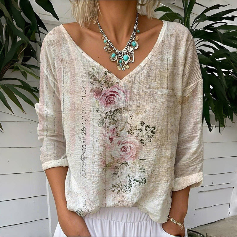 Vintage Floral Print T-Shirt
