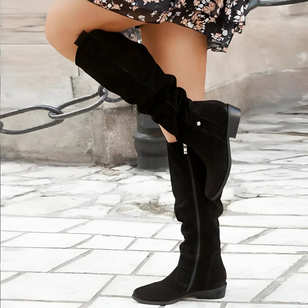 Elly | Stylish Suede Knee Boots