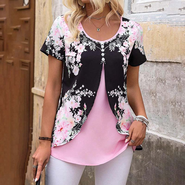 Elegant Blouse with Floral Print