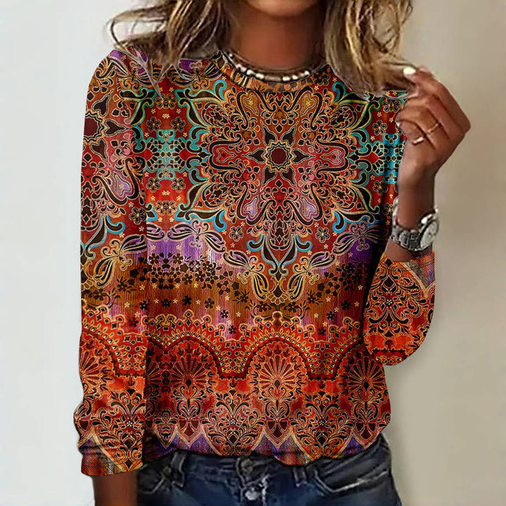 Vintage T-Shirt with Ethnic Print