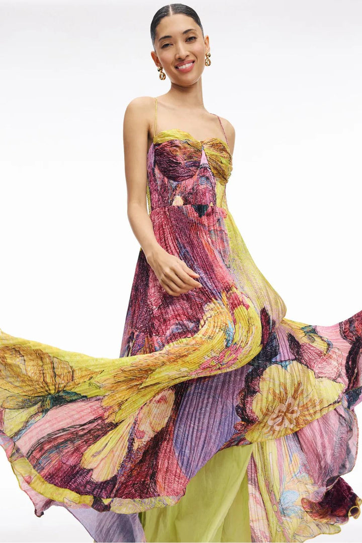 Kiara | Multicolor Ikat Print Maxi Dress