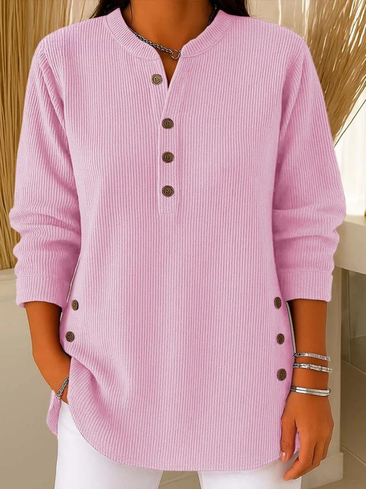 Celesta | Soft Textured Button Tunic