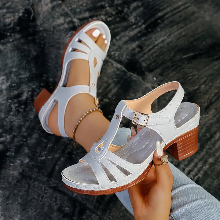 Elisa | Fashionable orthopedic sandals with thick platform sole