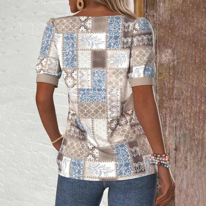Vintage Blouse with Ethnic Print