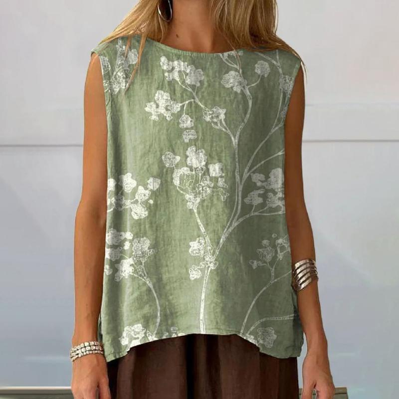 Vintage Floral Print Tank Top