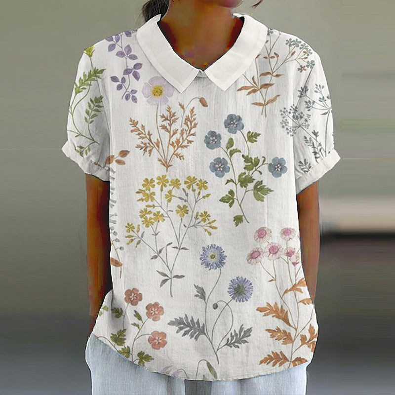 Casual Blouse with Floral Print