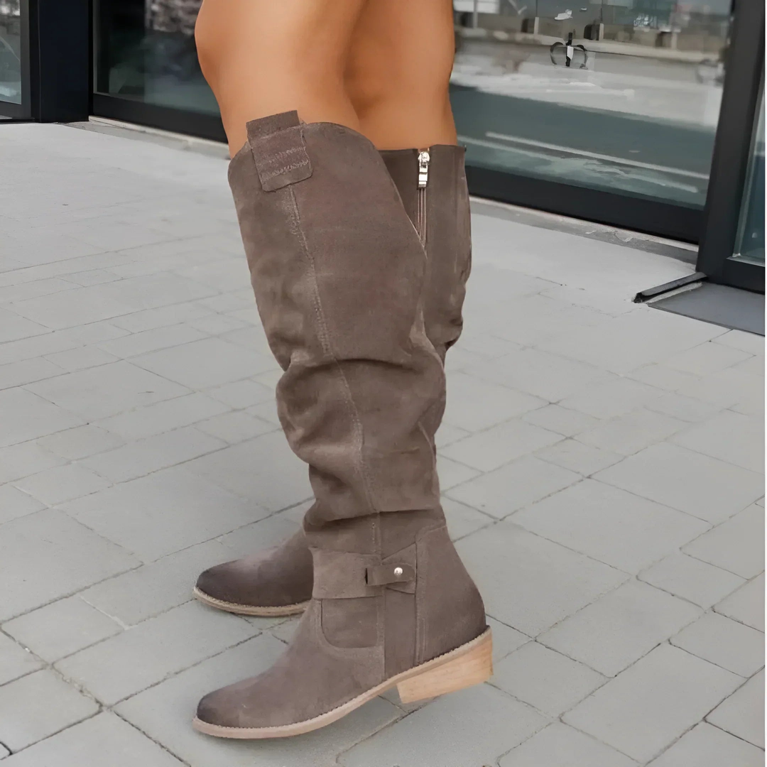 Elly | Stylish Suede Knee Boots