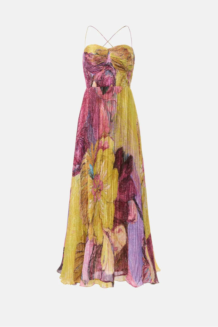 Kiara | Multicolor Ikat Print Maxi Dress