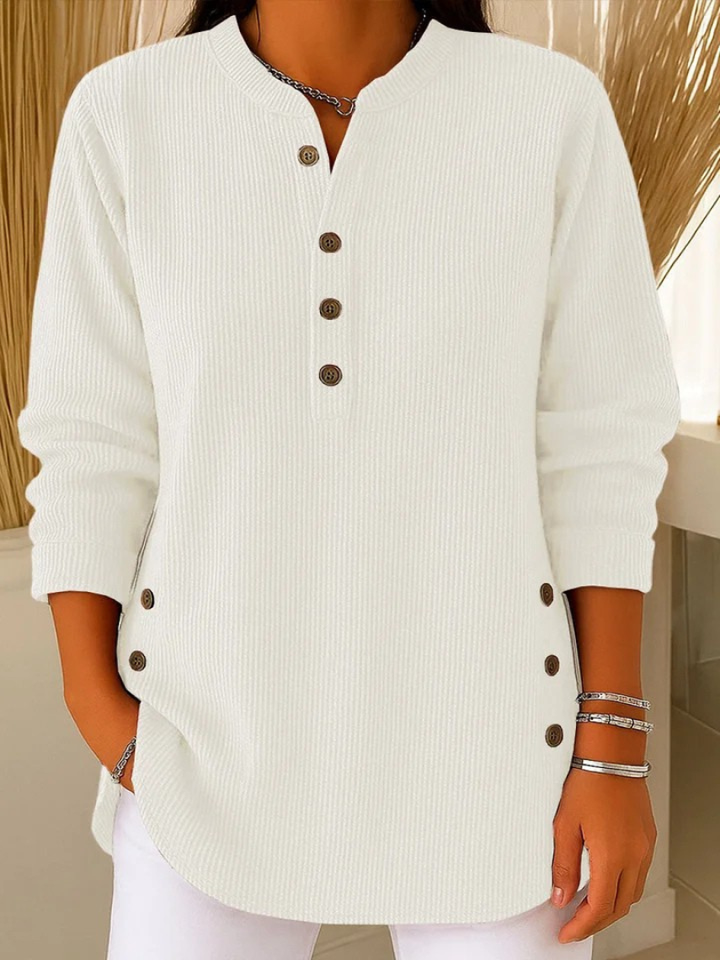 Celesta | Soft Textured Button Tunic